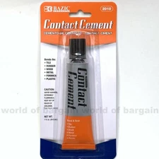 1 oz Rubber Contact Cement Glue Strong Bond Adhesive Wood Formica Plastic Fabric