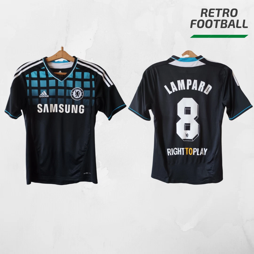 Lampard 8 CHELSEA 2011 2012 MAGLIA AWAY CALCIO CALCIO ADIDAS NERA