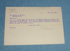 1900 Noves & Sawyer Lumber Buffalo NY Letter to George Wilcox CT Billhead