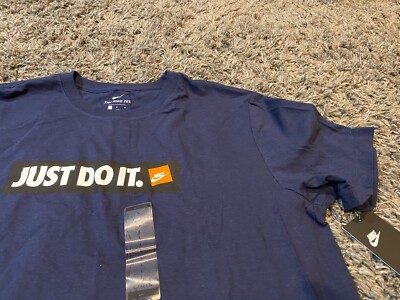 orange and navy blue nike shirt