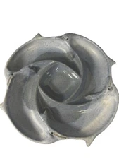 Tom Chamberlain Pottery Glazed Stoneware Dolphin Chip and Dip Server Blue