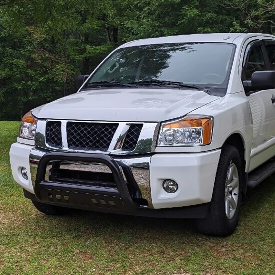 For 2005-2015 Nissan Armada 2004-2015 Titan Bumper Guard Push Bull Bar in Black Foto 4 de 4