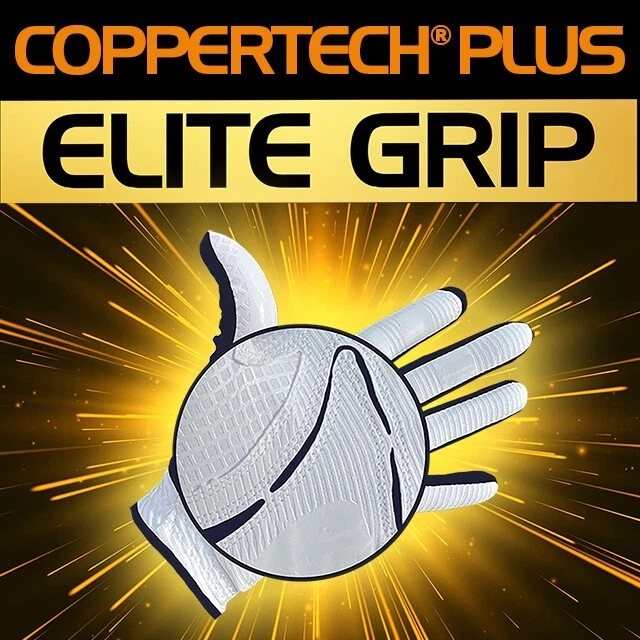 MEN'S COPPERTECH PLUS ELITE GRIP GOLF GLOVE - BEST EVER GOLF GLOVE!
Opens in a new window or tab