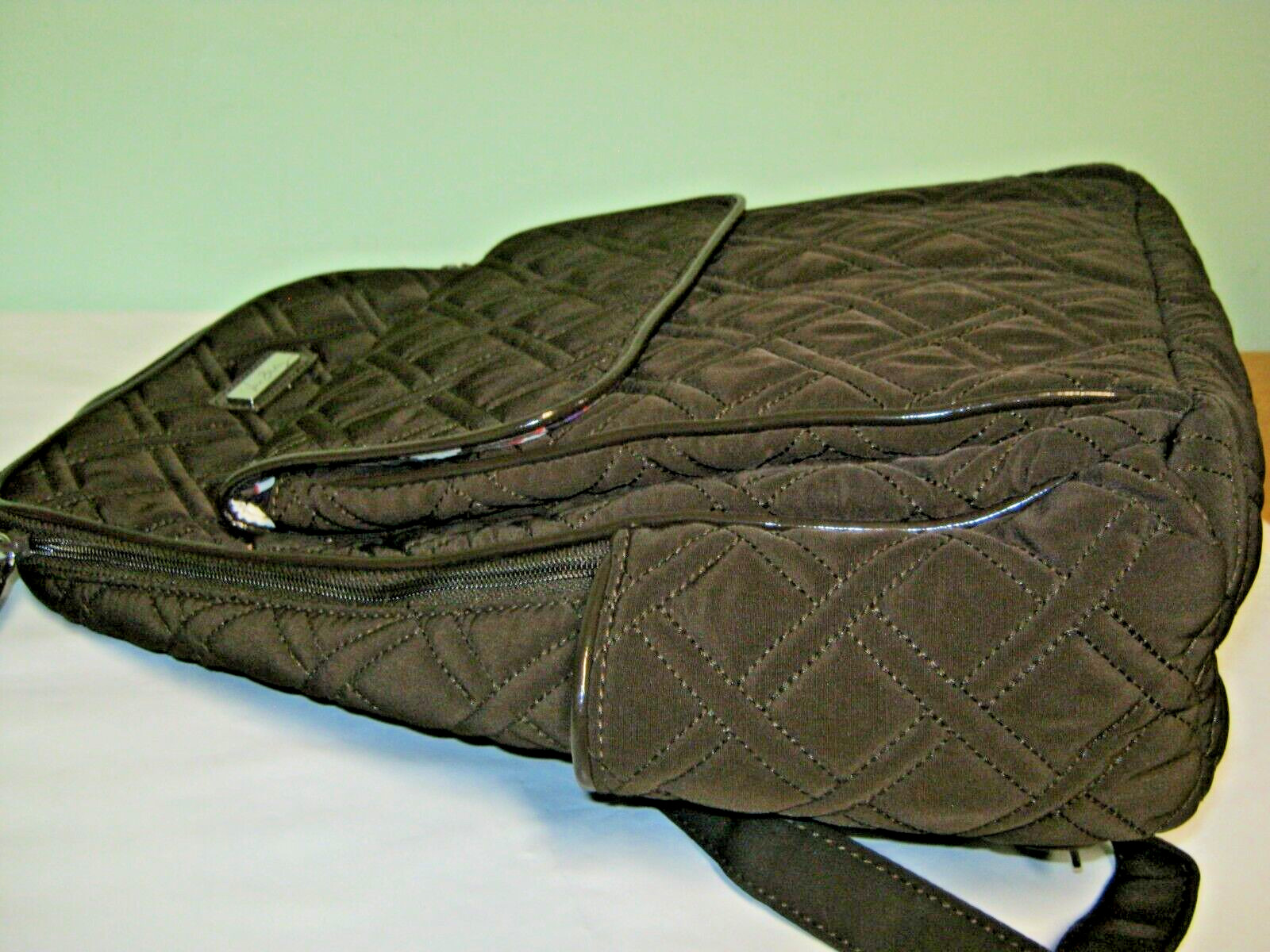 Vera Bradley Small Backpack Solid Brown Microfibe… - image 11