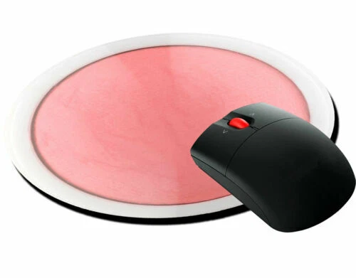Mouse pad e supporto polsi rosa per computer