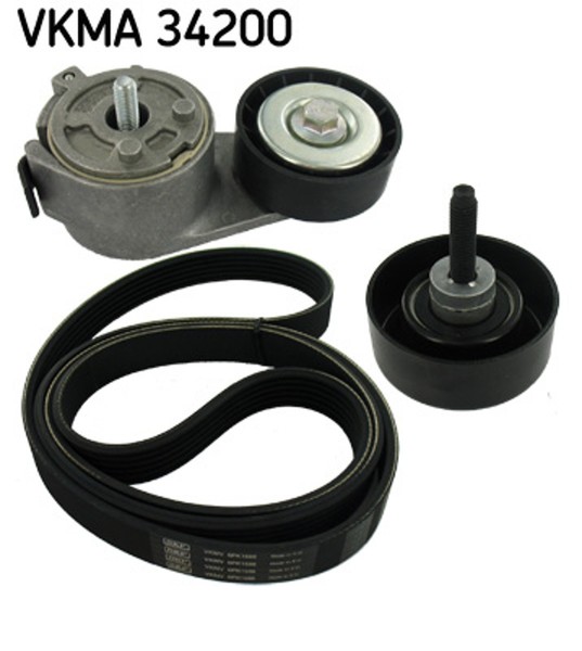Keilrippenriemensatz SKF Vkma 34200 FüR Ford MAX Mondeo Galaxy BA7 WA6 2 4 Tdci-image