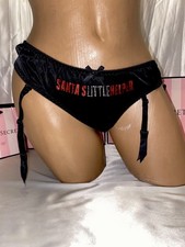 Victorias Secret Christmas Garter Panty Large Santas Little Helper