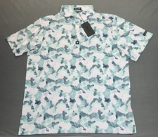 Bad Birdie Core Polo Mirage Oasis Mens XXL Performance Pastels Stretch New NWT