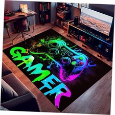 Gaming Rug for Boys' Bedroom, Soft and Comfortable Gamer Carpet for Game Room