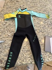 Dive  Sail Manta Surfing Wetsuit Youth L large Yellow/Turquoise/Black Neoprene
