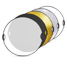 NEEWER RF-110IID 80cm 5-in-1 Reflector w/Handle, Silver/Gold/White/Black