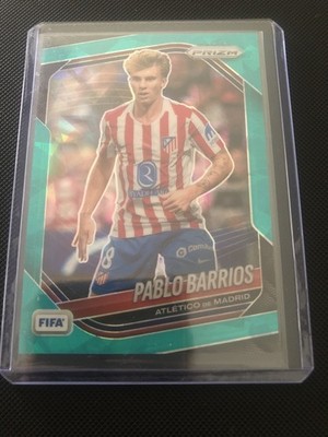 Panini Prizm Fifa Soccer Cards 25/26 Pablo Barrios /99 Teal Ice Atlético Madrid 