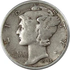 1943 S Mercury Dime VF Very Fine 90% Silver 10c US Coin Collectible