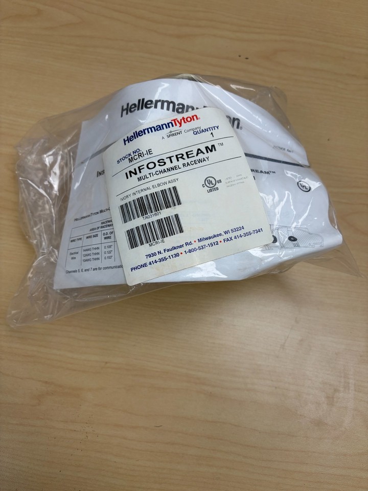 HELLERMANN TYTON, MCRI-IE, MULTI CHANNEL RACEWAY ELBOW, HIPS, IVORY ...