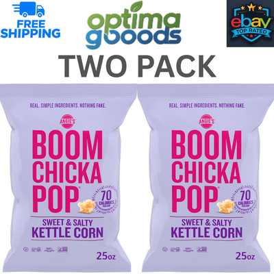 Angie s BOOMCHICKAPOP Sweet & Salty Kettle Corn, 25 oz. Bags, Pack of 2