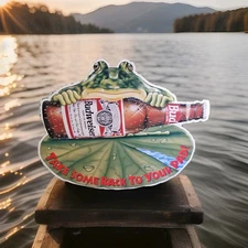 BUDWEISER Tin Medchandising Large VINTAGE 1995 RARE Take Some Back To Your Pad.