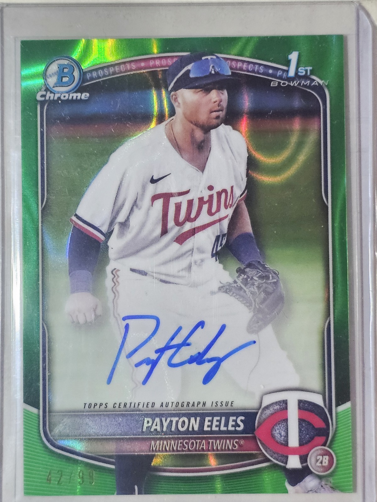 2025 Bowman Chrome Prospect Autographs Payton Eeles #CPA-PE Green /99