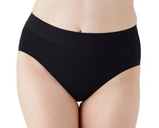 Wacoal 2XL Size 9 At Ease Hi-Cut Brief Panty NWOT 871308 Black