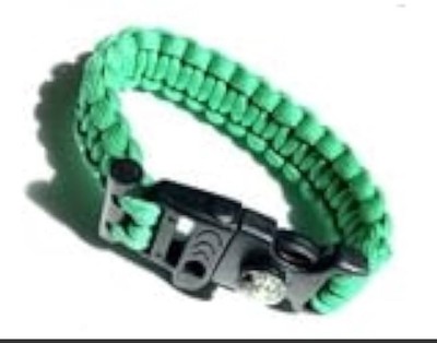 Paracord Green Bracelet With Compass Take The Beach To Work