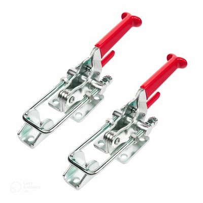 POWERTEC 2PK Toggle Clamp, 2000 lbs Holding Capacity, 40341 Pack of 2, Sliver
