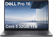 Dell Pro 16 16in FHD+ Core 5 120U 32GB RAM 1TB SSD Win11 Gray