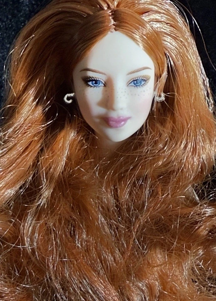 Colecionadores de cabelo vermelho boneca Barbie Mattel-Articulada-Nua para OOAK-G-32 - Imagem 4 de 4
