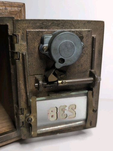 Antique Vintage Post Office Door Mail Box Postal Bank Flying Eagle #238 W/combo - Picture 5 of 9
