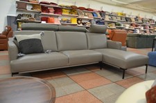 L Shaped Sofa Italian Leather Corner Suite SOHO Taupe New Trend Landscape