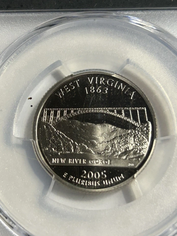 2005-S  Silver Washington Quarter - West Virginia - PCGS  PR69DCAM - Flag Series - Image 4 of 4