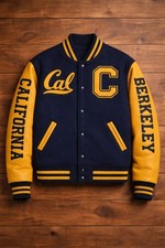 Letterman Handmade California Berkeley Varsity Jacket With Leather Sleeves