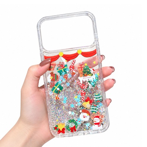 Xmas Liquid Glitter Sand Shockproof Case Cover For iPhone 18 Pro Max 17 16 15 - $10.99