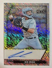 2026 LEAF METAL BASEBALL IKE IRISH #5/10 SILVER SHIMMER AUTO