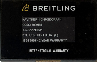 Breitling Navitimer GMT A24322121B2A1 Authentic Swiss Watch Certificate Warranty