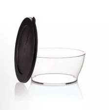 Tupperware Eco Clear Bowl 610ml with Black Seal Brand New Clear Mate