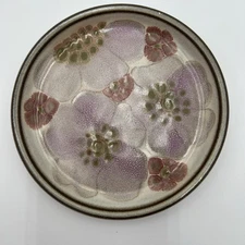 Denby England Stoneware Gypsy 6.5" Bread Butter Plate Lavender Pink Floral