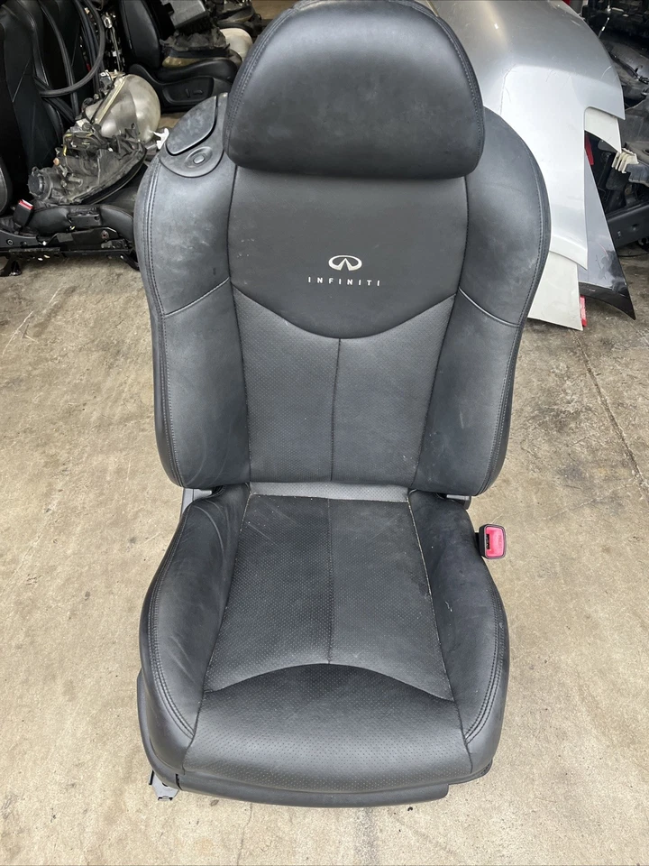 2010 13 Infiniti G37 Coupe RH Side Seat Black Color Works Good - Image 2 of 4