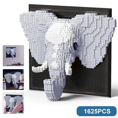 3D 3D Wandkunst Bausteine Set Wanddekoration 1625PCS Elephant Tier Kreativität