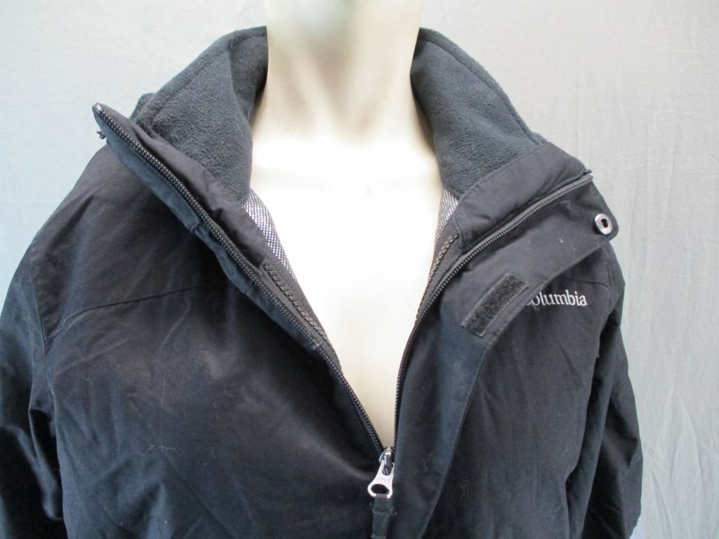 Columbia Size L(14-16) Boys Black Full Zip Hooded Thermal 3-in-1