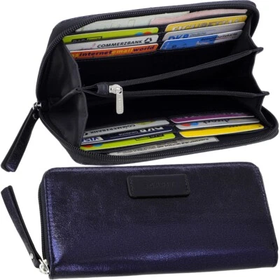 ESPRIT Damen Geldbeutel, DARK-OCEAN-BLUE, Geldtasche Geldbörse Portemonnaie Blau