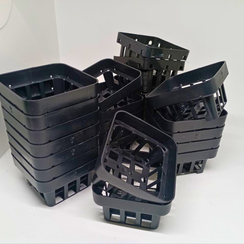 25 PCs Vanda Orchid Pots Plastic Square Hanging Basket Outdoor