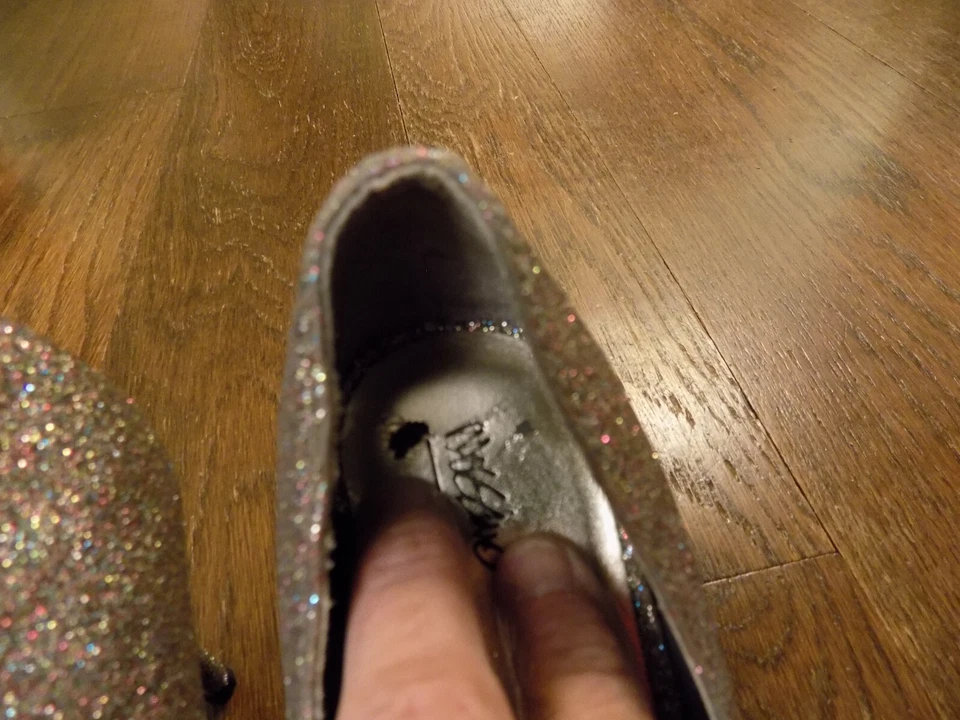 Sexy MOSSIMO SPARKLE Brillo Arco Iris 4" Tacones Altos Zapatos Punta Punta Clásicos 7 Foto 3 de 4