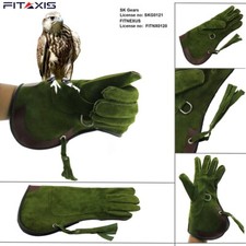 Falconry Glove Nubuck Leather Eagle Hunting Raptor Bird Pet Hawk Long Cuff