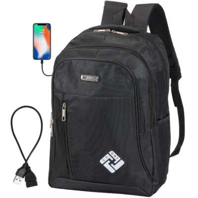 17'' Backpack Oxford Laptop Backpack Travel Business School Book Bag w/ USB Port