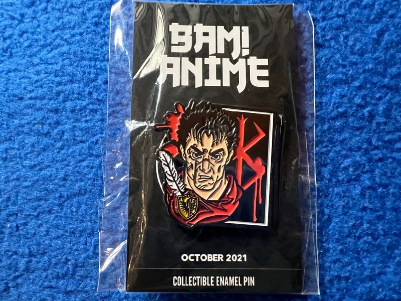 Berserk Guts Black Swordsman Bam! Anime Box Enamel Pin LE Collectible