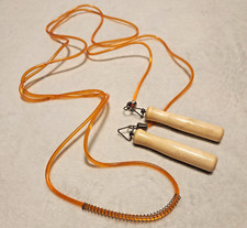 Fitness Speed Jump Rope Create Wellness Orange PVC Wood Handles Tangle-free