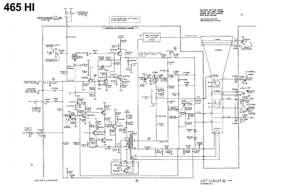 Tektronix 465 + DM40 - DM43 Manuals Library 17"x11" Diagrams HI+LO Serials CD - Image 2 of 4