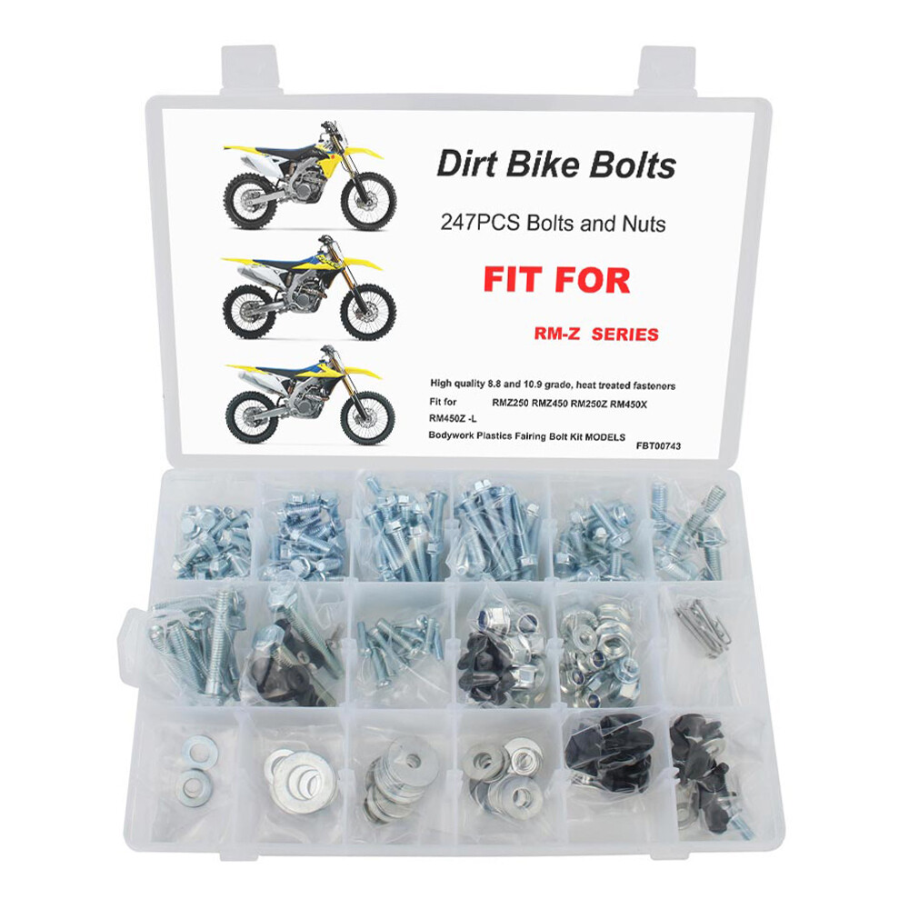 Dirt Bike Engine Bolt Kit Fastmetric 250-Piece Bolt Kit For Suzuki