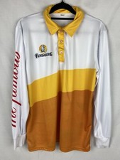 Bundaberg Rum Polo Shirt Mens Small Multicoloured Colour Block Logo Long Sleeve