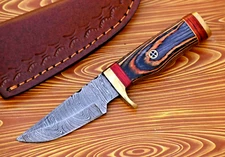CUSTOM MADE HAND FORGED DAMASCUS STEEL BLADE SKINNER HUNTING KNIFE 2147