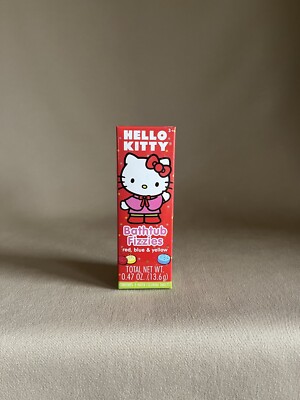 Sanrio Hello Kitty Bathtub Fizzies~Includes 8 Water Coloring Tablets, New In Box